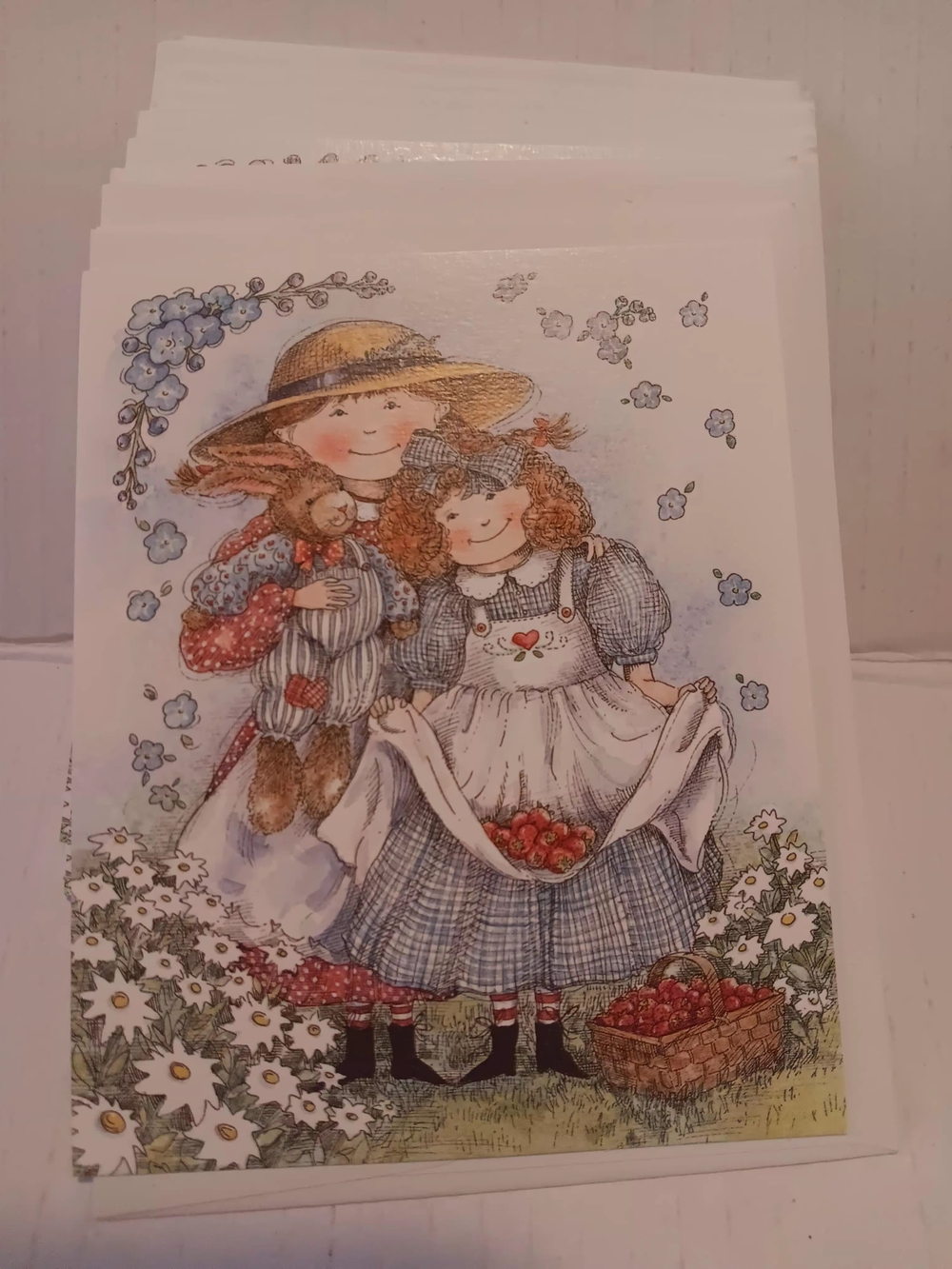 11 Vntg Mainstreet Press 1998 Strawberries And You Sherri Baldwin Greeting Cards